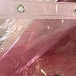 Clear Pink Transparent PVC shower curtain